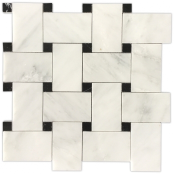 White marble mosaics for bathroom