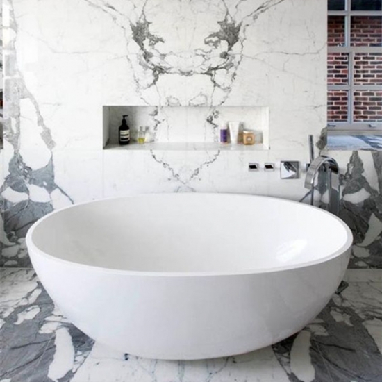 Bianco carrara white marble bathtub